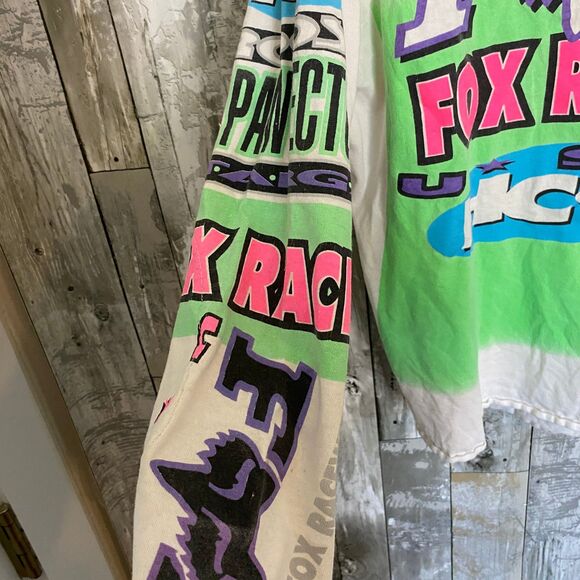 Vintage Hardcore FOX RACING  HC 93 long sleeve colorful t-shirt M - Picture 5 of 9